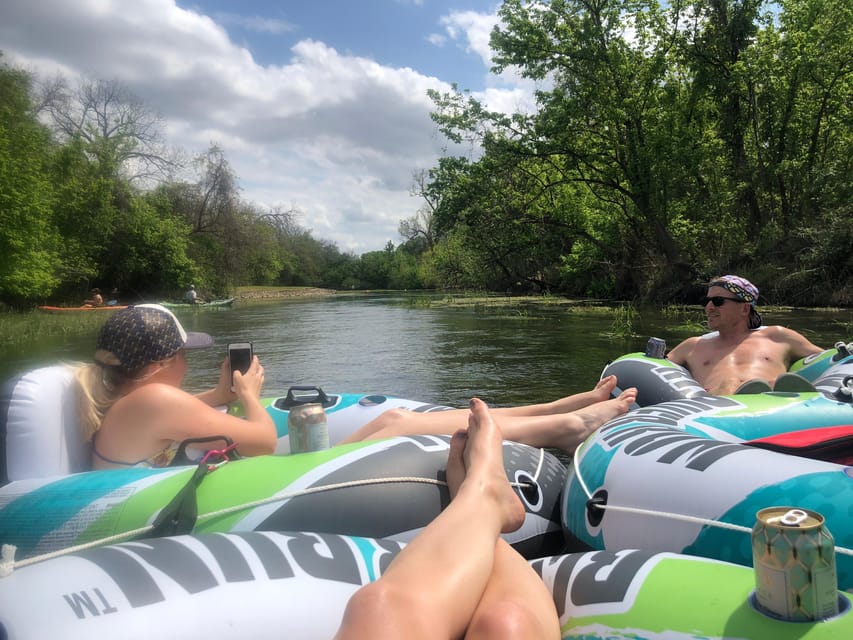Austin: San Marco River BYOB Guided Tubing Expereince - Tube + sunscreen included: what you can travel light on