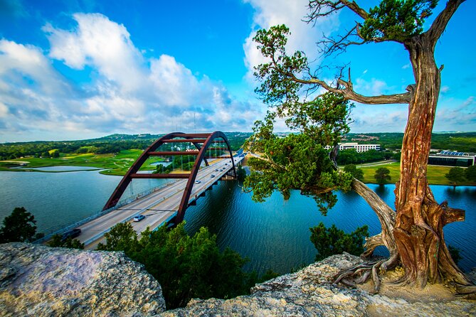 Austin Self-Guided Driving & Walking Audio Tour Guide - Start at Mount Bonnell, end on Congress Ave: a route built for a slow roll