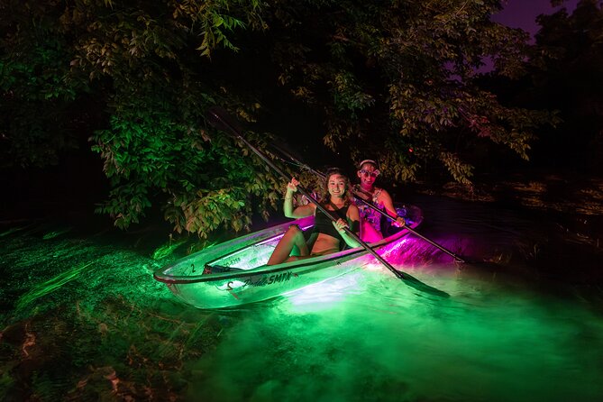 Crystal Kayak Glow Tour - The on-river experience: Riding the San Marcos River’s flow