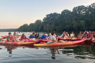 Evening Bat Watching Kayak Tour - Getting ready at Live Love Paddle on Riverside