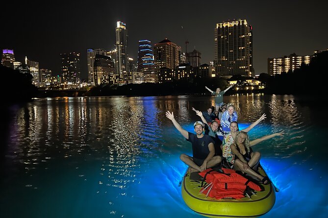 Giant Glow Paddleboarding the Downtown Skyline with Bats - From 5 East Ave to Congress Avenue Bridge: the route that pays off