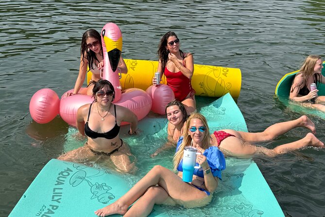 Lake Austin Gone Wild- #1 Single Decker Pontoon in Austin. BYOB - Docking Options: Quick Lakeside Stops at Quince, Hula Hut, and Ski Shores Café