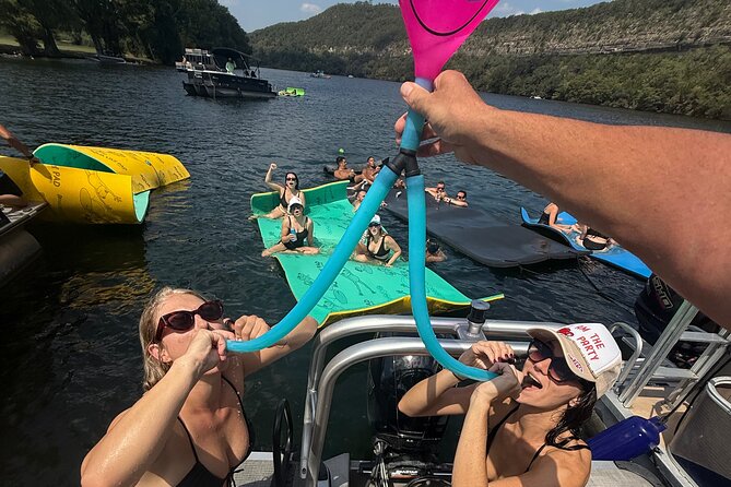 Lake Austin Gone Wild- #1 Single Decker Pontoon in Austin. BYOB - Add-On Fun: Towable Tubing for the Group ($250 for a 2-Person Package)