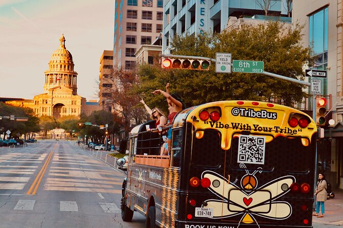 Roofless Party Bus Tour in Downtown Austin - University of Texas Main Campus: The Forty Acres From the Road